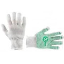 Work gloves are knitted