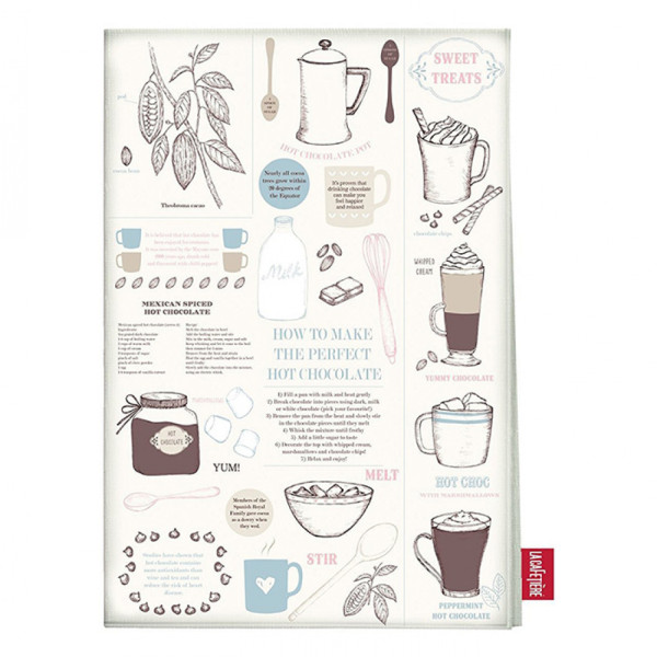 Полотенце кухонное CreativeTops Chocolate Facts, 100% хлопок