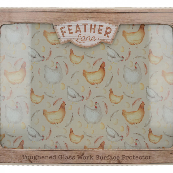Доска кухонная CreativeTops FEATHER LANE, стеклянная, 40 х 30 см