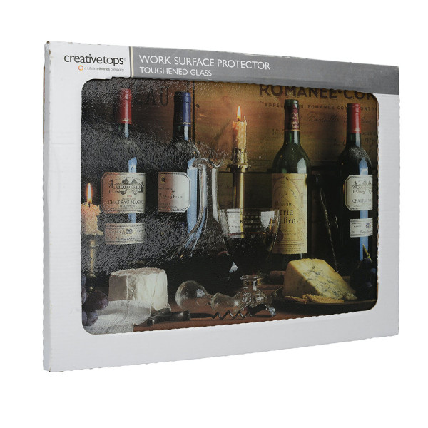 Доска стеклянная CreativeTops Vintage Wine, 40 x 30 см