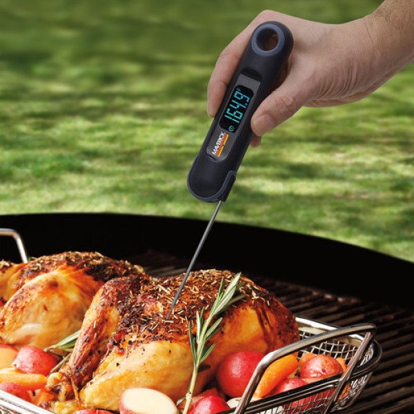 Maverick housewares digital probe thermometer for meat, with a timer, foldable
