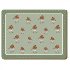 Набор пробковых подставок под тарелки CreativeTops Wild Robin 30 х 23 см, 6 шт.