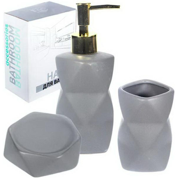 Set of 3 items (soap dish, toothbrush holder, soap dispenser) SNT Ukraine