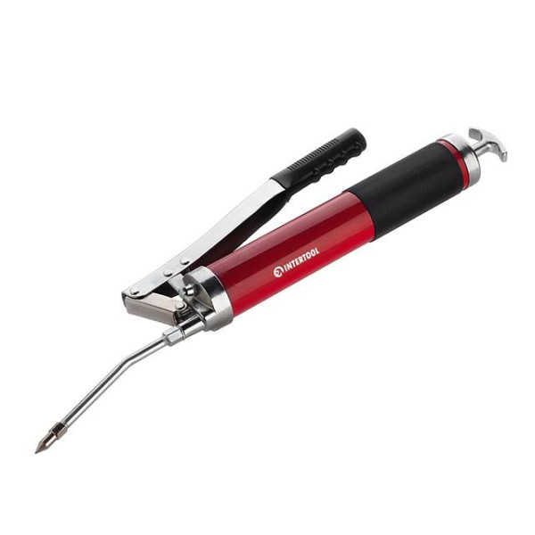 Шприц для смазки двухплунжерный 600см3 с гибким шлангом. Intertool HT-0060