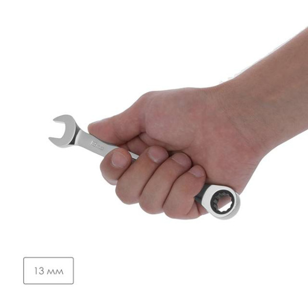 The key is combined with a 13 mm Cr-V ratchet; PROF DIN3113 Intertool XT-1353