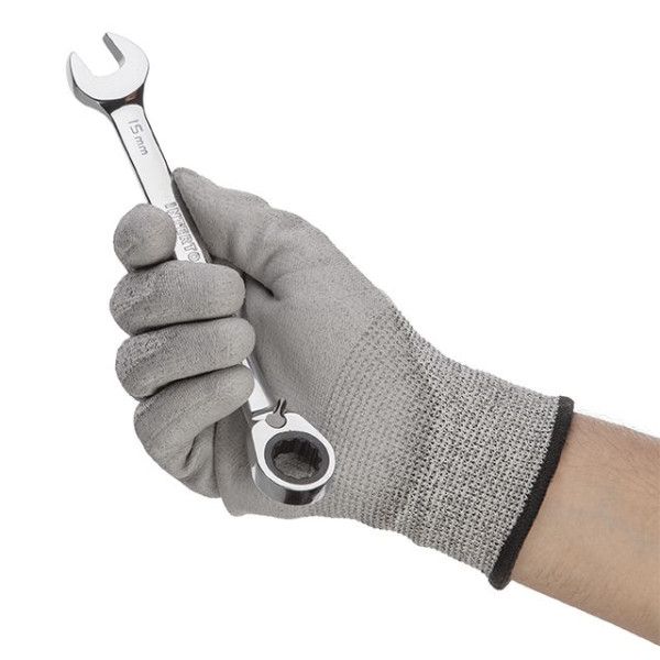 Wrench combined with ratchet 15 mm, CrV, PROF DIN3113 Intertool XT-1315