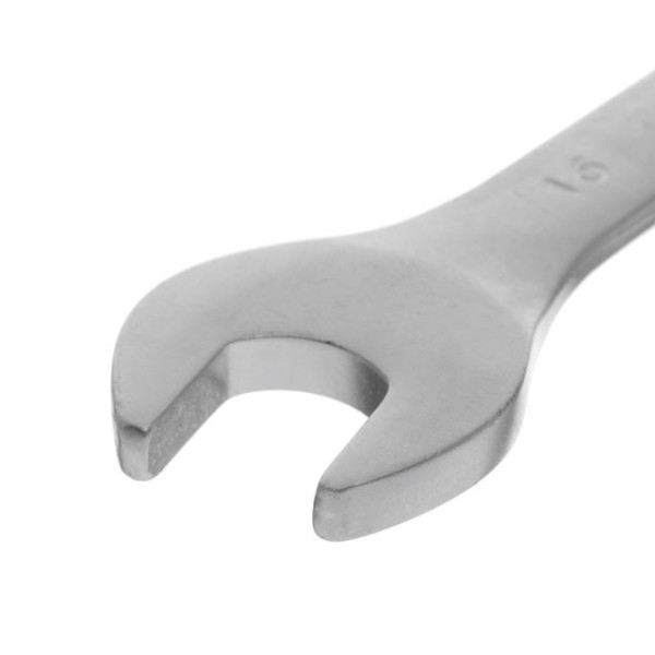 Intertool XT-1416 16 mm hinged angle spanner, CrV, satin-chrome coating