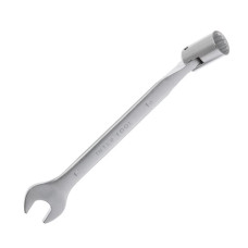 Intertool XT-1416 16 mm hinged angle spanner, CrV, satin-chrome coating