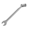 Intertool XT-1417 17 mm hinged angle spanner, CrV, satin-chrome finish