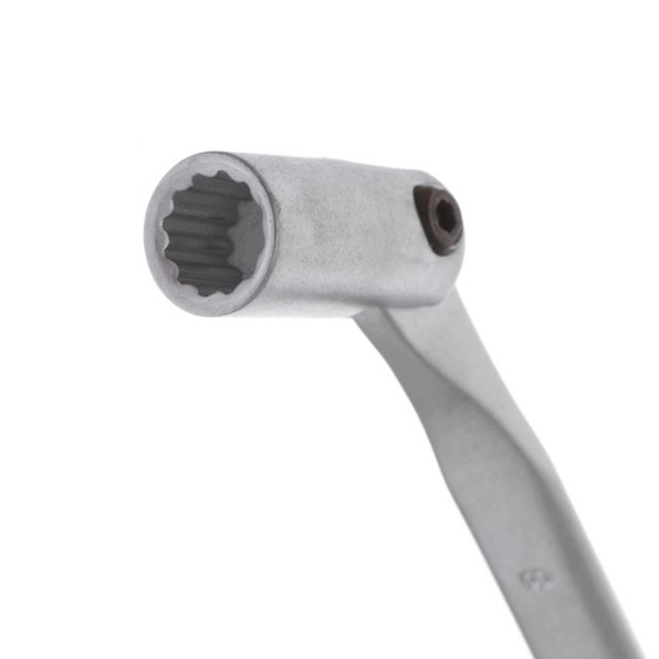 Intertool XT-1408 8 mm hinged angle spanner, CrV, satin-chrome finish