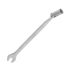 Intertool XT-1408 8 mm hinged angle spanner, CrV, satin-chrome finish