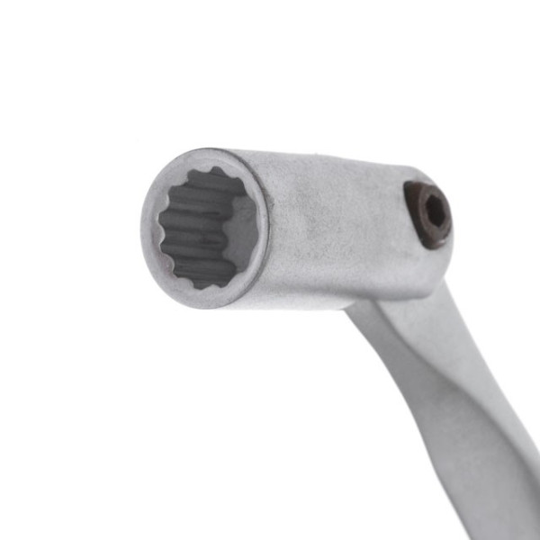 Intertool XT-1409 9 mm hinged angle spanner, CrV, satin-chrome finish