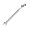 Intertool XT-1409 9 mm hinged angle spanner, CrV, satin-chrome finish