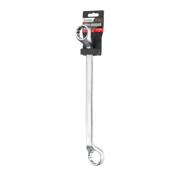 Open-end wrench 30-32 mm CrV, satin-chrome coating PROF DIN3113 Intertool XT-1230