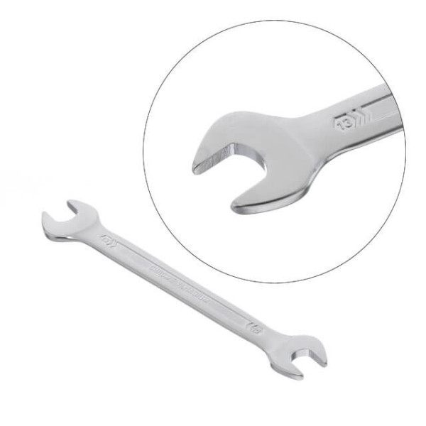 Angle wrench 12-13 mm CrV, satin-chrome coating PROF DIN3113 Intertool XT-1112