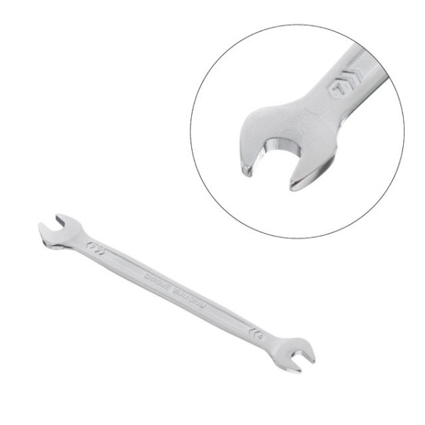 Wrench 6-7 mm Cr-V, satin-chrome coating; PROF DIN3113 Intertool XT-1106