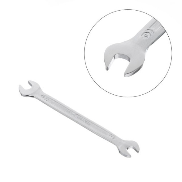 Angle wrench 8-9 mm CrV, satin-chrome coating PROF DIN3113 Intertool XT-1108