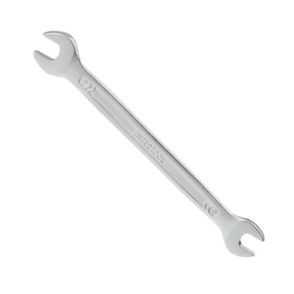 Angle wrench 8-9 mm CrV, satin-chrome coating PROF DIN3113 Intertool XT-1108