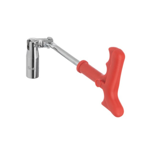 Intertool HT-1717 spark plug wrench T-shaped with a hinge 16x250 mm