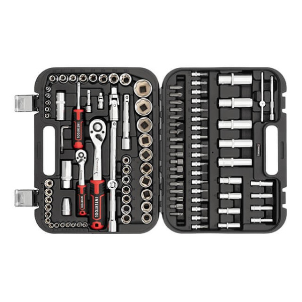 Tool set 1/2; 1/4, 110 units, SUPER LOCK STORM, Cr-V Intertool ET-8110