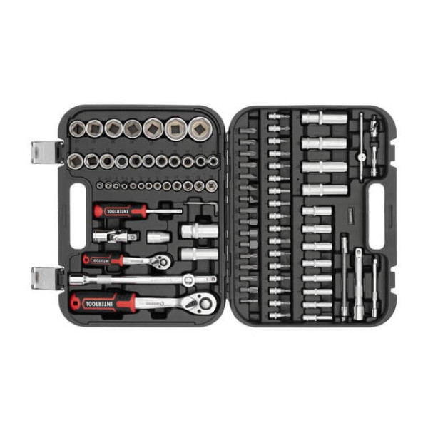 Набір інструментів 1/2; 1/4, 94 одиниць, Cr-V Intertool ET-8094