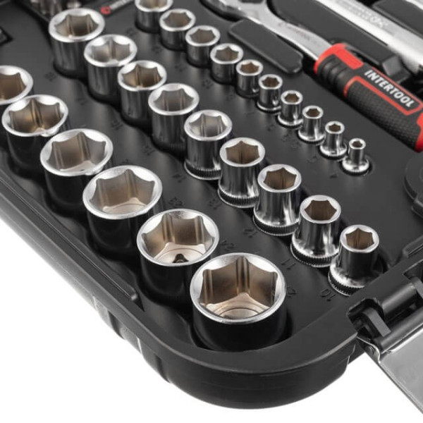 Tool set 73 units STORM, 1/2, 1/4, Cr-V Intertool ET-8073
