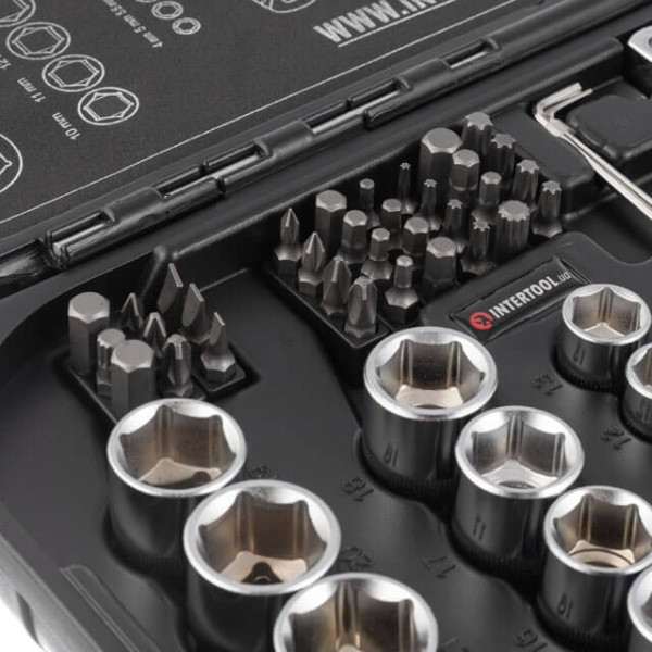 Tool set 73 units STORM, 1/2, 1/4, Cr-V Intertool ET-8073