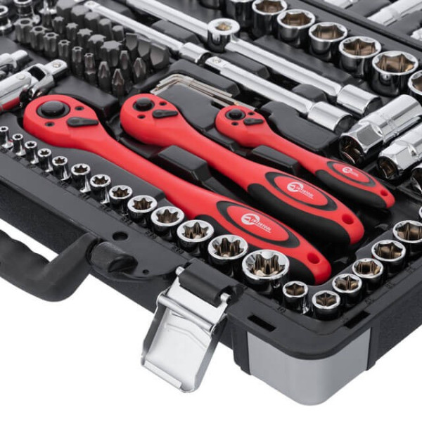 Набор инструментов профессиональный 1/4; 3/8; 1/2, 151 единиц, Cr-V Intertool ET-7151
