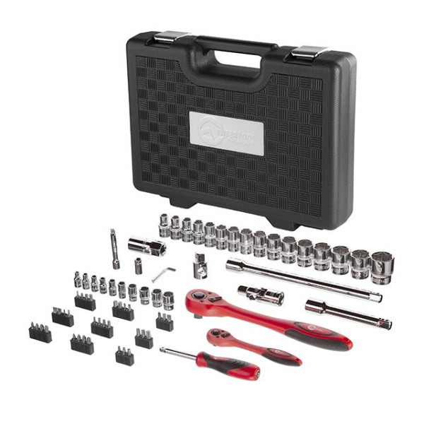 Professional tool set, 1/2; 1/4, 72 units CrV Intertool ET-6072