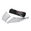Set of 15 combination wrenches, 6-19, 22 mm, DIN3113, STORM Intertool XT-1005