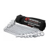 Set of 12 socket wrenches. 6-32 mm Cr-V, satin chrome finish, DIN838, STORM Intertool XT-1203