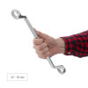 Set of 12 socket wrenches. 6-32 mm Cr-V, satin chrome finish, DIN838, STORM Intertool XT-1203