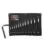 Set of 12 socket wrenches. 6-32 mm Cr-V, satin chrome finish, DIN838, STORM Intertool XT-1203