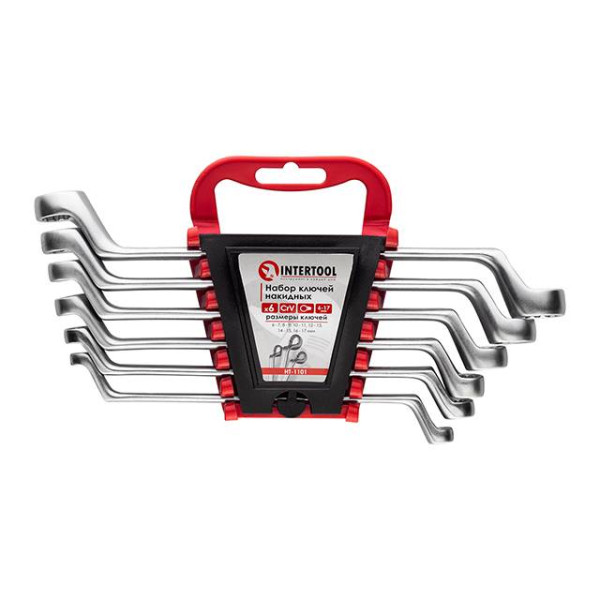 Set of socket wrenches, 6 pcs. 6-17 mm. CrV. Intertool HT-1101