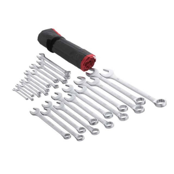 Set of combination keys, 25 pcs. (Cover) 6-32mm CrV Intertool HT-1200