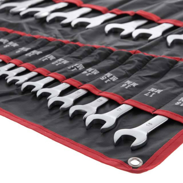 Set of combination keys, 25 pcs. (Cover) 6-32mm CrV Intertool HT-1200