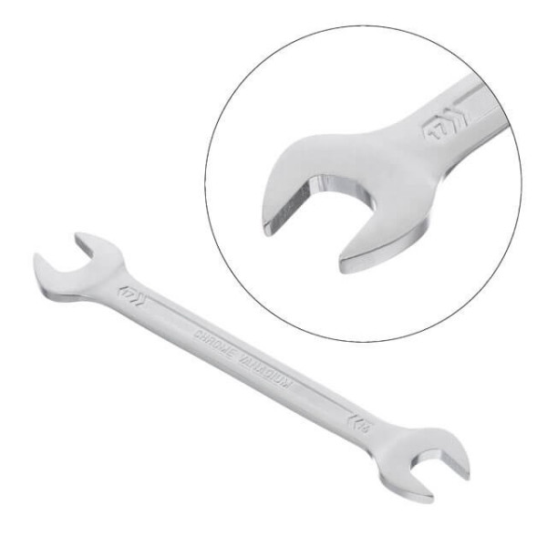 Set of combination keys 6 pcs. 6-17 mm Cr-V, satin-chrome coating; DIN3110, STORM Intertool XT-1101