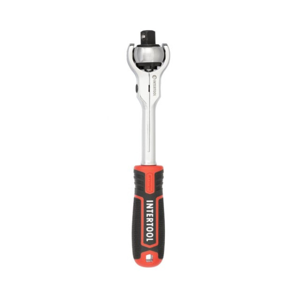 The handle with a ratchet mechanism is rotary, 72 teeth 1/2, Cr-V STORM Intertool ET-8009