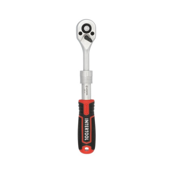 Handle with ratchet mechanism telescopic, 72 teeth 1/4, Cr-V STORM Intertool ET-8004