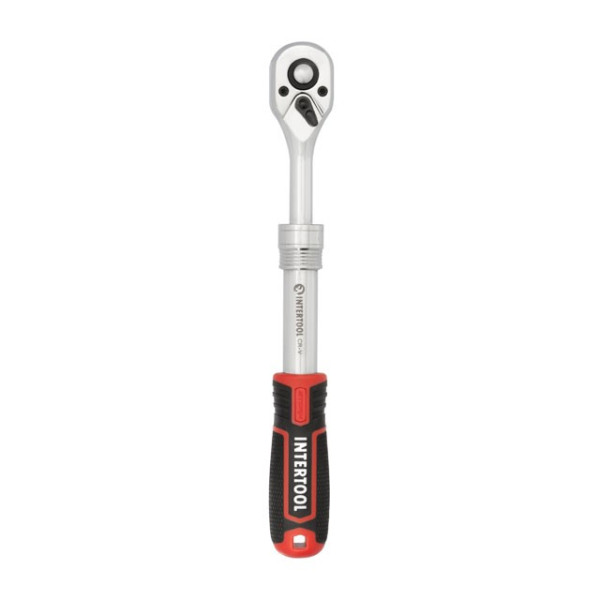 Handle with ratchet mechanism telescopic, 72 teeth 3/8, Cr-V STORM Intertool ET-8005