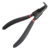Pliers for removing and installing circlips 180 mm, curved on a clamp, 40CrV, phosphated, polished. Intertool HT-7019