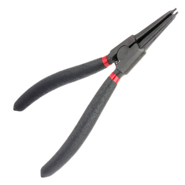 Pliers for removing and installing circlips 180 mm, straight on the connector, 40CrV, phosphated, polished. Intertool HT-7018