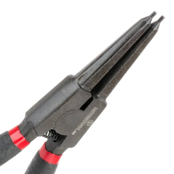 Pliers for removing and installing circlips 180 mm, straight on the connector, 40CrV, phosphated, polished. Intertool HT-7018