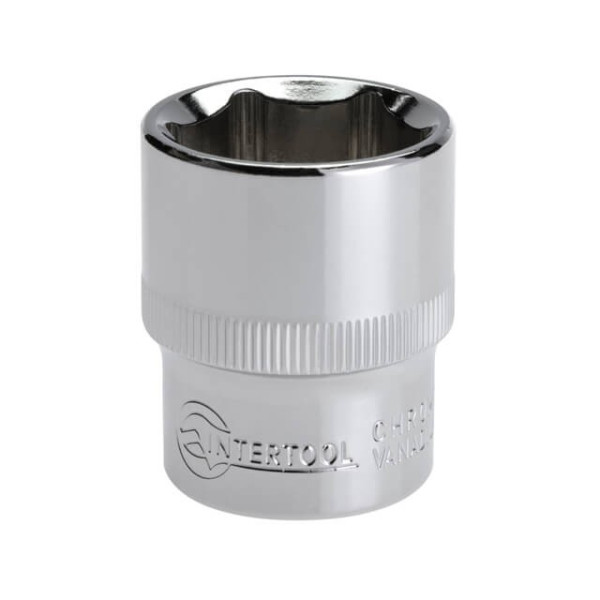 Головка шестигранна 1/2 24 мм x 38 мм CrV Intertool ET-0024