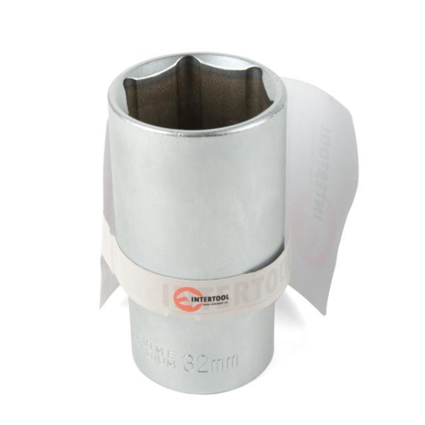 Головка шестигранная удлиненная 1/2 32 мм*78 мм CrV Intertool ET-0132
