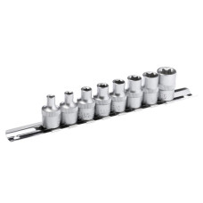 Set of TORX heads 8 pcs., E5-E16, 3/8 Intertool ET-6015