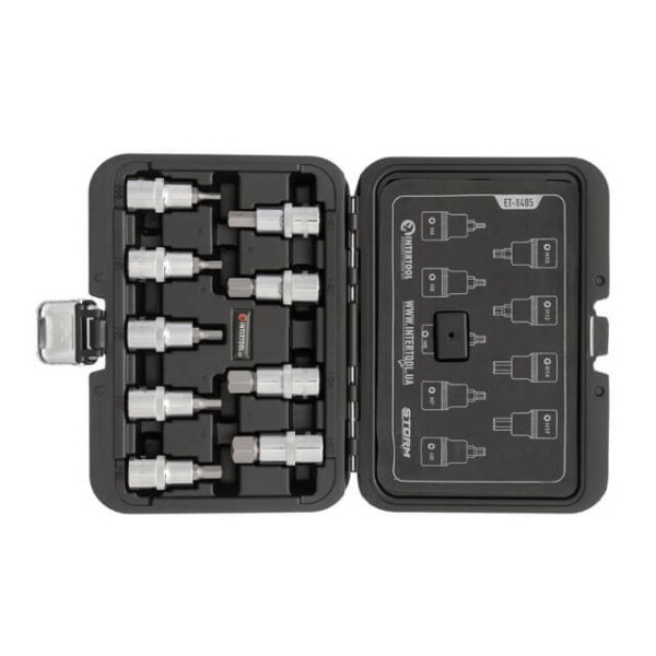 Bit set HEX 1/2 4-17, 55 mm, S2, STORM Intertool ET-8405
