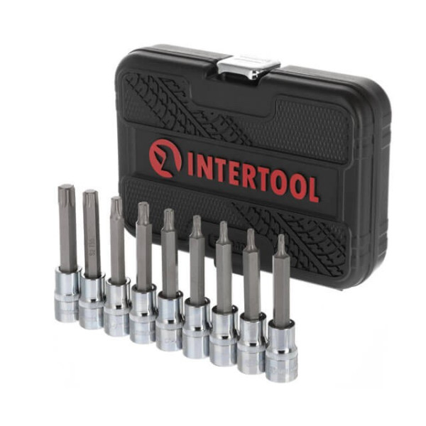 Bit set TORX 1/2 T20-T60, 100 mm, S2, STORM Intertool ET-8401