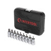 Bit set TORX 1/2 T20-T60, 55 mm, S2, STORM Intertool ET-8400