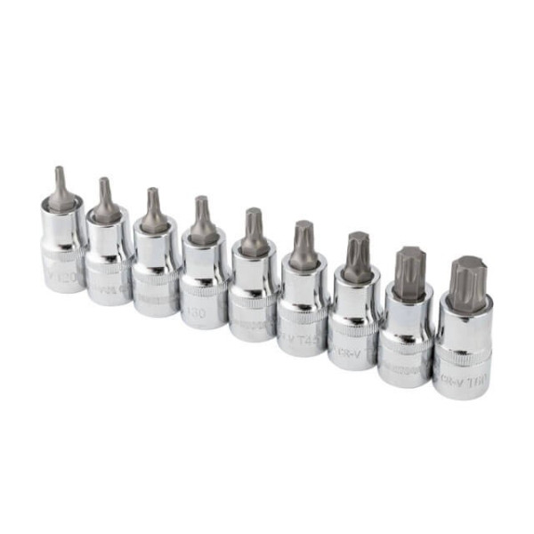 Bit set TORX 1/2 T20-T60, 55 mm, S2, STORM Intertool ET-8400